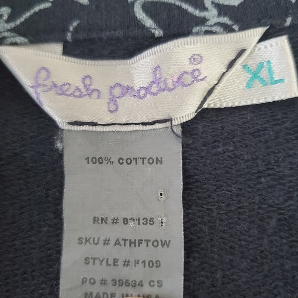 Fresh Produce Paisley Shacket Size XL Long Sleeve Cotton Shirt Jacket Blue - Picture 8 of 10